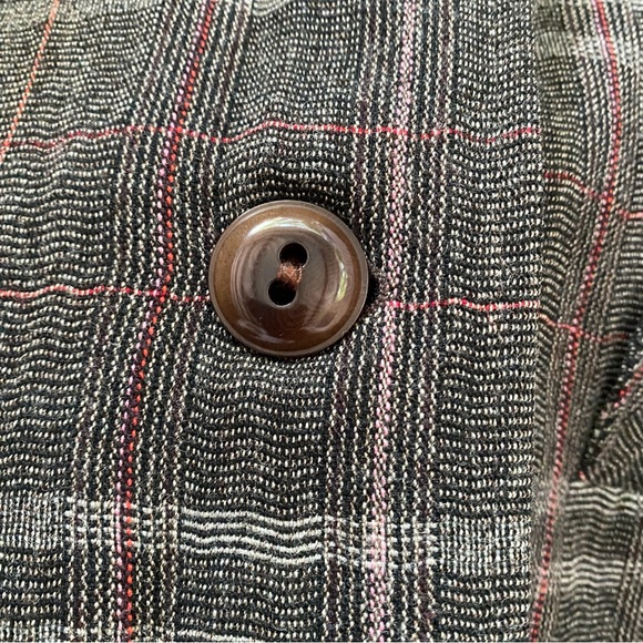 🍂 BETTY BARCLAY GREY RED PLAID WOOL BLEND BLAZER JACKET! - Picture 9 of 15